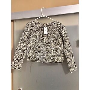 MNG Casual Jacket Black And Beige  Quilted Women's Size Large